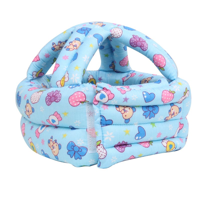 FLYPARTY Adjustable Infant Baby Toddler Protective Hat Helmet Safety Cap (Blue Sweets) - Image 3
